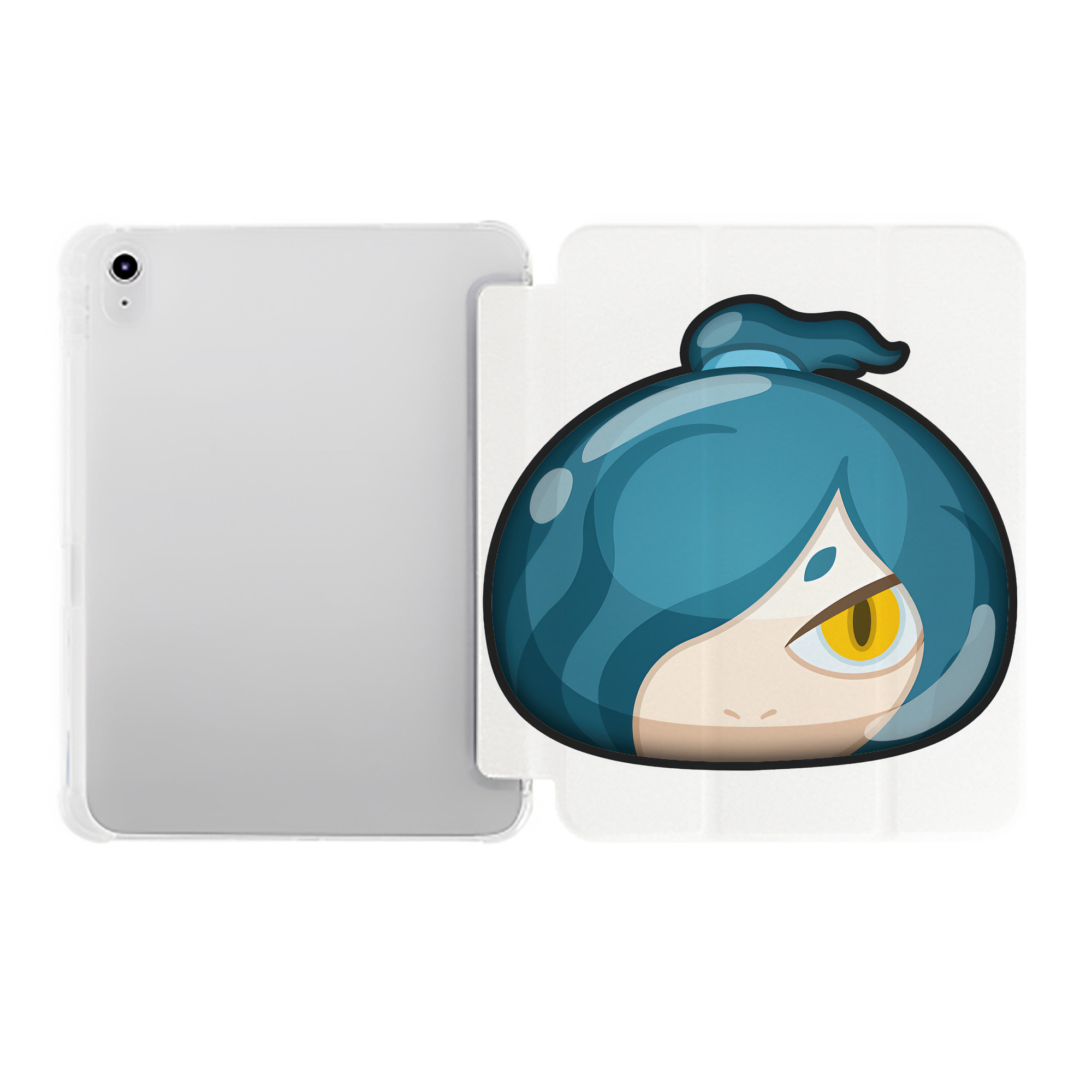 （画像用） 妖怪ウォッチ Yo-kai Watch IPad ケース ペン収納付き 三つ折りスタンド PUレザー×シリコン 対応機種9.5/10.5/10.9インチ